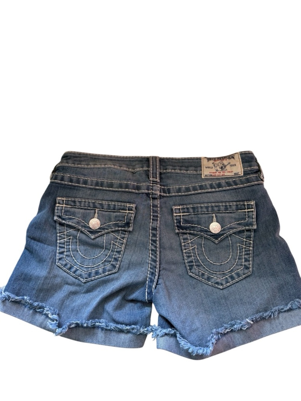 True Religion Mid cut Off Denim Shorts 28